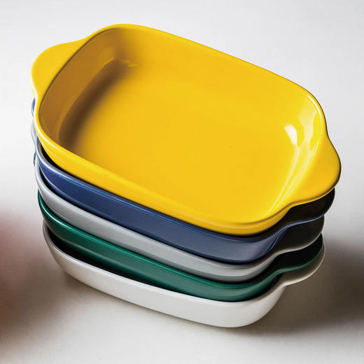 陶瓷双耳焗饭碗长方形烤碗千层面烘焙烤盘烘焙家用烤箱专用菜盘子 商品图1