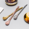 摩登主妇 北欧风不锈钢金色吸管ins黄铜不锈钢饮料吸管勺搅拌勺 商品缩略图0