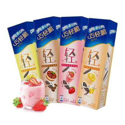 奥利奥（Oreo）奥利奥巧轻脆薄片夹心清新草莓酸奶味95克