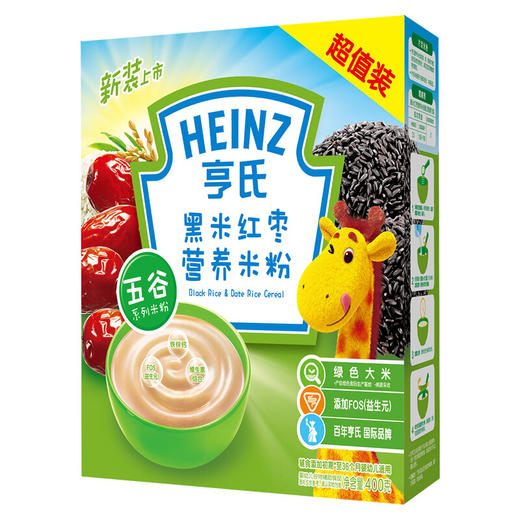 亨氏经济装黑米红枣营养米粉400G 商品图0