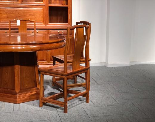 红桥红  家具严选  缅甸花梨(大果紫檀）  【128素边圆餐桌七件套】 商品图6