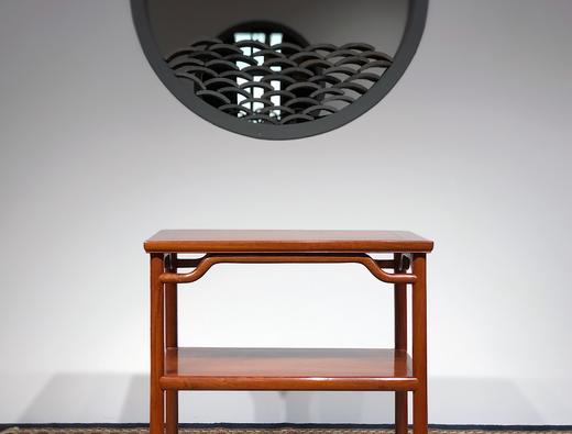 红桥红  家具严选  缅甸花梨(大果紫檀）  【罗锅枨 双层小茶水架】 商品图4