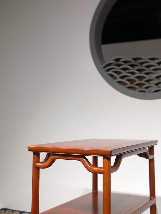 红桥红  家具严选  缅甸花梨(大果紫檀）  【罗锅枨 双层小茶水架】 商品图6