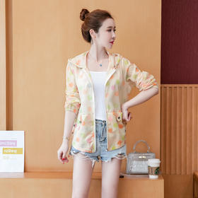 MQ-1269-029夏季新款ins潮带帽印花长袖薄款防晒衣YY