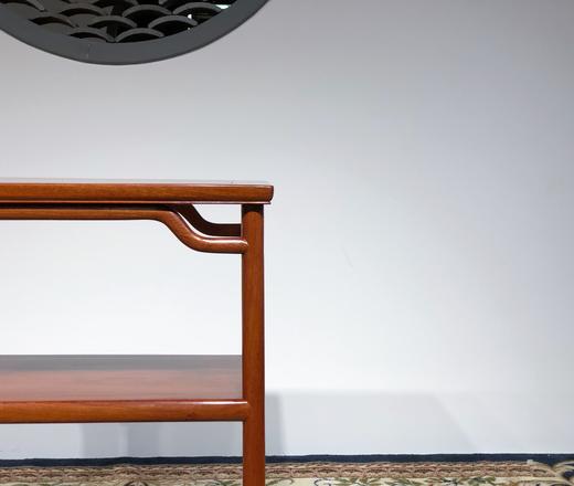 红桥红  家具严选  缅甸花梨(大果紫檀）  【罗锅枨 双层小茶水架】 商品图5