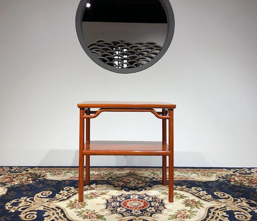 红桥红  家具严选  缅甸花梨(大果紫檀）  【罗锅枨 双层小茶水架】 商品图3