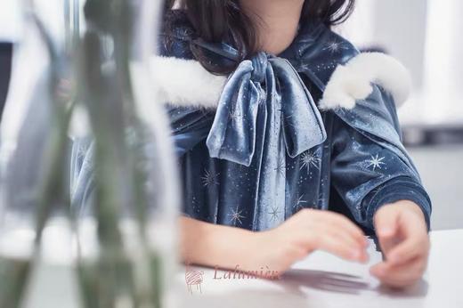 Lalumière鹿· 謐 冰雪公主套装蓝色丝绒长纱裙冰雪女王雪花斗篷 商品图3