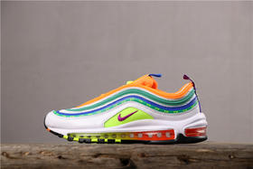 耐克/Nike Air Max 97 灰耐克 肉粉子弹 黑 米白深蓝 米白黄 米黄白 黑白 七彩