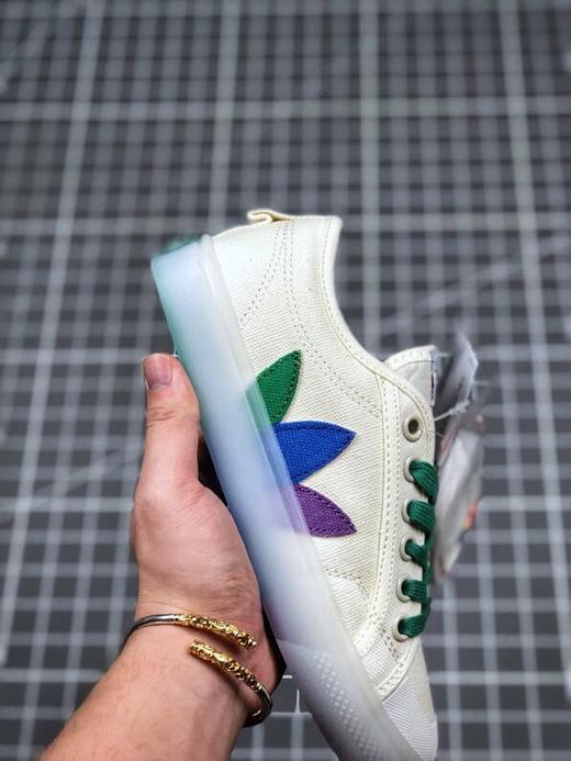 Adidas阿迪达斯三叶草鸳鸯果冻边彩虹底男女情侣帆布板鞋鸳鸯FX3795 36-44带半码 商品图4