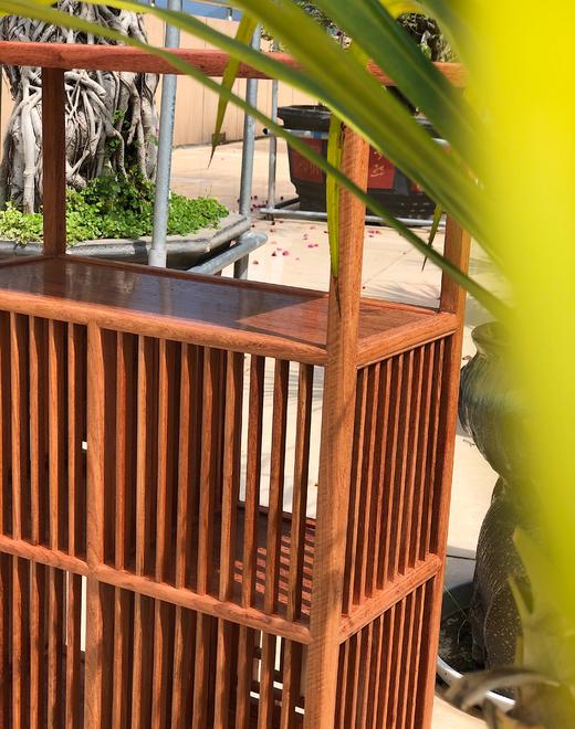 红桥红  家具严选  缅甸花梨(大果紫檀）  【小博古架、茶水架】 商品图8