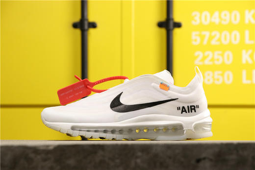 耐克/NIKE  Air Max 97 子弹 全掌气垫跑步鞋系列 耐克97气垫 Off-White x Nike Air Max 97 “Queen”灰粉 宝蓝 黑 色 白黑 商品图4