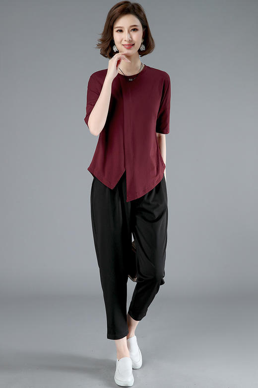 WZNH-2010-1夏季宽松柔软潮流个性简约两件套 商品图5