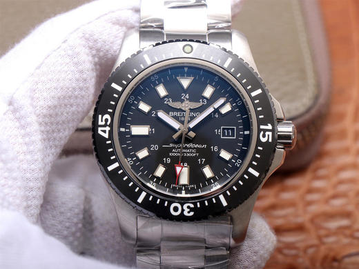 TF百年灵超级海洋44mm特别版腕表，搭载打磨洗花机2824，精钢表带，密底，自动机械机芯，男士腕表 商品图0