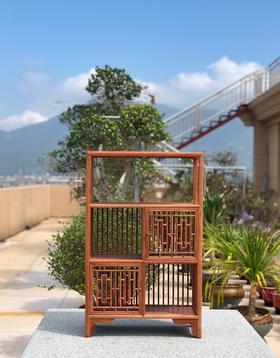 红桥红  家具严选  缅甸花梨(大果紫檀）  【小博古架、茶水架】