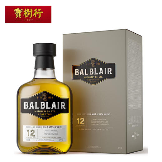 【Balblair】巴布莱尔12年700ml 苏格兰单一麦芽原装进口洋酒 商品图1
