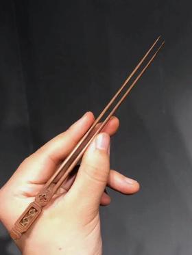 镂空竹雕鸟食虫夹， 顺丰包邮
