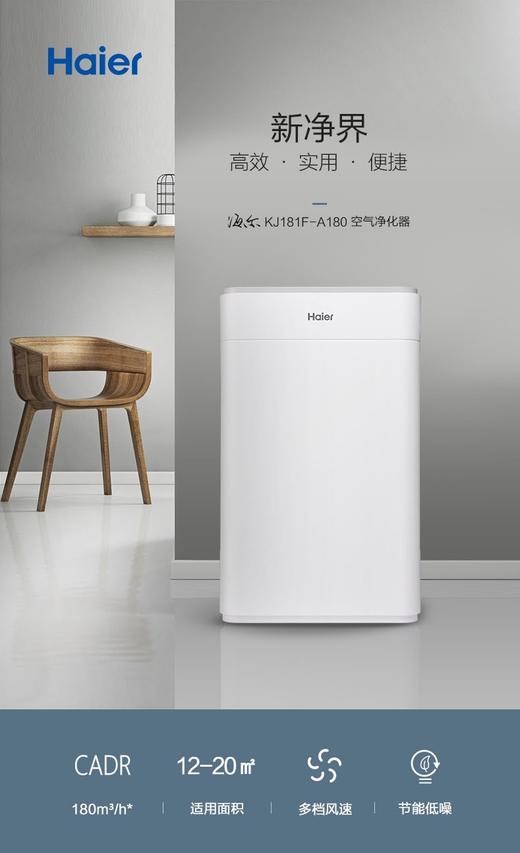 海尔氨基酸除醛空气净化器KJ181F-A180 商品图1