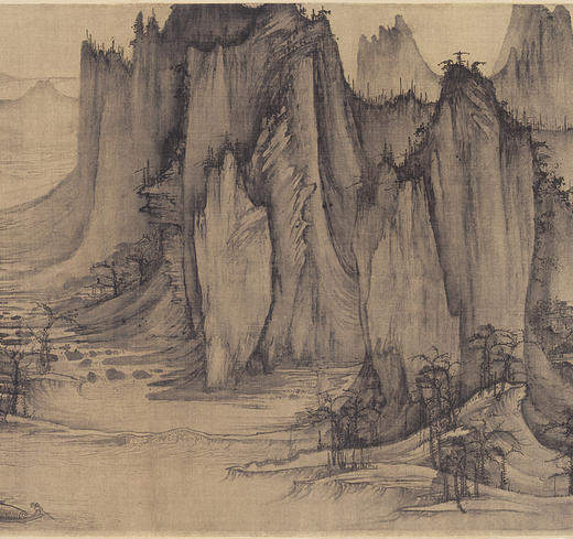 历代书画手卷百品绘画 许道宁 秋江渔艇图 绘画书籍 手绘画册 生活艺术书 画集 风景速写 古风画集 名家画书籍 河南美术出版社 商品图1