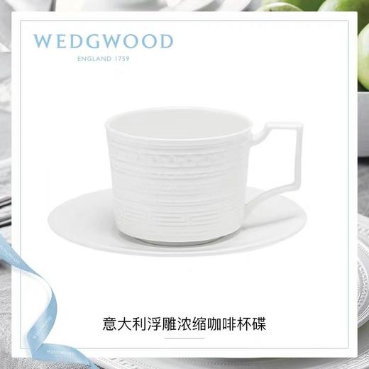 WEDGWOOD玮致活意大利浮雕浓缩咖啡杯碟骨瓷杯子碟子欧式小奢华5C104005123 商品图0