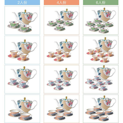 WEDGWOOD玮致活花间舞蝶骨瓷大茶壶茶杯茶碟礼盒英式套装 商品图2