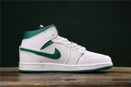乔丹/Air Jordan AJ1 aj1 乔1 Air Jordan   灰黄荧光标 变色龙黑绿松石  白蓝红小闪电 乔1中帮白绿 南海岸青 中帮灰黄荧光标 商品图9