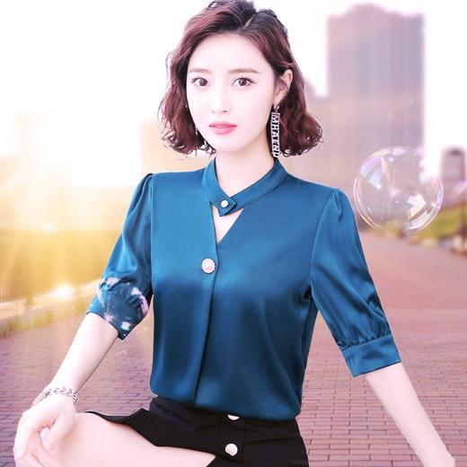 MQ-MDN8003-1夏季新款韩版时尚雪纺短袖衬衣YY 商品图3