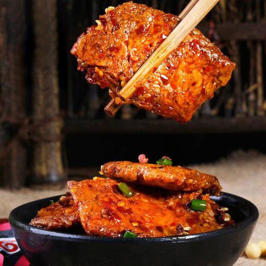 【香之渝手撕素肉零食小吃500g】麻辣豆干素牛肉蛋白豆制品素牛排 商品图3