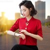 MQ-MDN8003-1夏季新款韩版时尚雪纺短袖衬衣YY 商品缩略图1