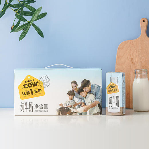 认养一头牛全脂纯牛奶整箱250ml*12法式原味常温酸奶200g*12 商品图1