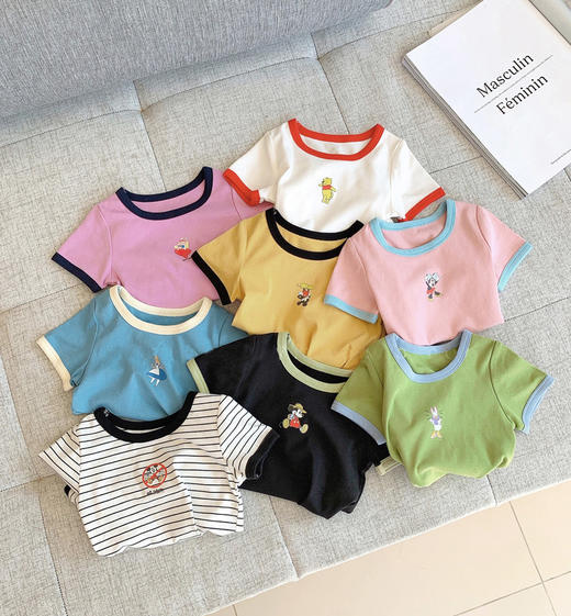 ★网红卡通撞色儿童T恤（货号M08）2件 商品图3