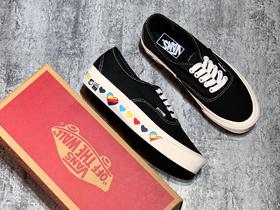 Vans Authentic 44 DX Factory OG Vault  安娜海姆4孔 情人节 彩色小爱心💗 硫化工艺 铝楦版型 安娜系列翘头鸟嘴贴条弧度