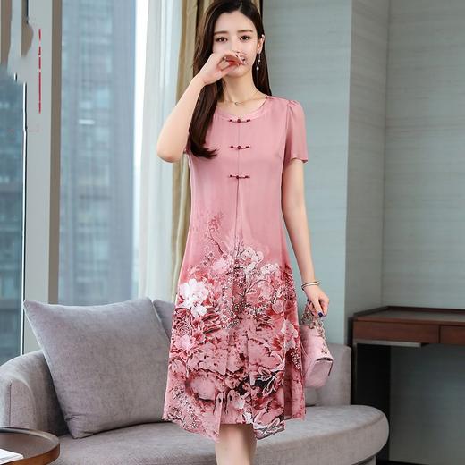MQ-FHSQ98118夏装新款洋气加大码短袖连衣裙YY 商品图0
