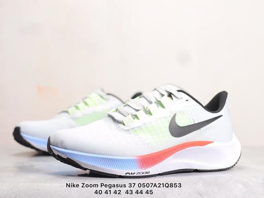 耐克 Nike Zoom Pegasus 37 登月37代 针眼网纱透气缓震疾速跑鞋白深灰白黄白绿黑绿白银深灰浅蓝黑蓝黑白 商品图5