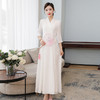 LF-LF9381(网红同款茶服)气质女神范收腰白色仙气古风连衣裙 商品缩略图3