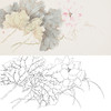 张莉莉横幅没骨画工笔花鸟白描底稿 ZA11 商品缩略图0