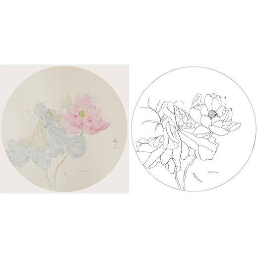 张莉莉没骨画工笔花鸟小品白描底稿 ZA36 商品图0