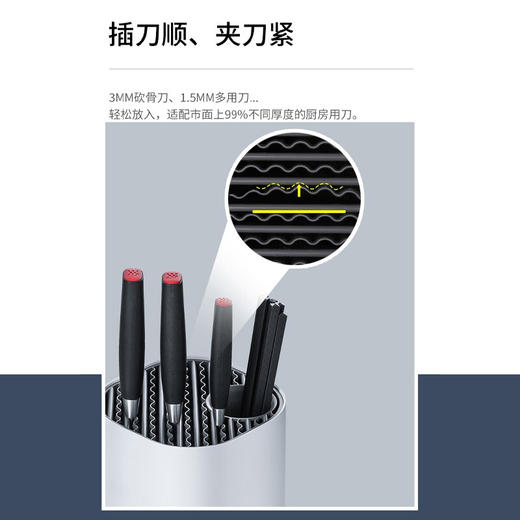火鸡智能消毒刀筷架筷子刀具刀架 紫外线杀菌厨房收纳置物架全自动高温烘干家用刀座刀具架 商品图5