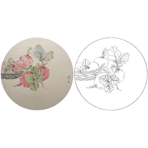 张莉莉没骨画工笔花鸟小品白描底稿 ZA32 商品图0