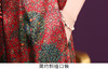 WXY-W-HF-023X新品中长款复古中国风碎花贵夫人真丝连衣裙 商品缩略图4