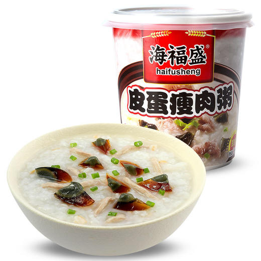 【海福盛速食粥粥 、3罐】皮蛋瘦肉粥 零食夜宵速食品粥早餐粥 商品图6