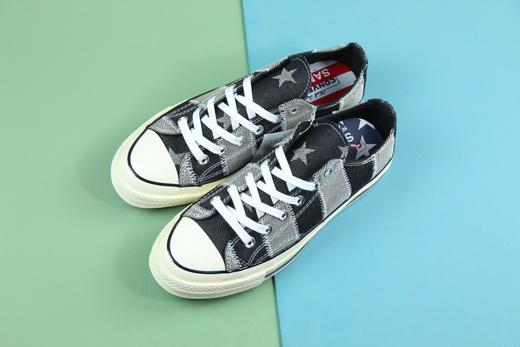 Converse Chuck1970s 黑灰五角星拼接牛仔布 低帮 高帮 35--44 商品图1