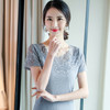ZZ-LA96977新款网纱打底短袖女圆领蕾丝性感洋气小衫 商品缩略图0