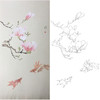 张莉莉竖幅没骨画工笔花鸟白描底稿 ZA16 商品缩略图0