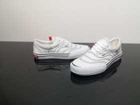 全新万斯\范斯Vans Classics Era 3ra"Black/True White"三层堆叠4孔低帮百搭休闲帆布硫化板鞋“黑白重叠假线”VN0A4BTMVY4
