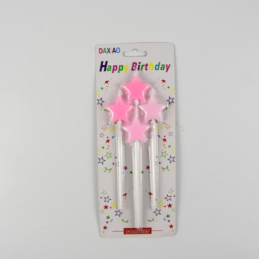 【粉色星星蜡烛】生日蛋糕配件 商品图0