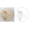 张莉莉没骨画工笔花鸟白描底稿-萱草小品- ZA29 商品缩略图0