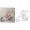 张莉莉没骨画工笔花鸟白描底稿 斗方小品册页-ZA07 商品缩略图0