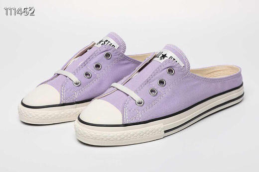 新品💓小红书爆款🔥男女鞋 日产限定，经典鞋型进行“变身” 19SS Converse All Star Mule Slip OX经典明星系列休闲一脚蹬懒人半拖板鞋“颗粒特闪粉锡箔银”5GL198 商品图2
