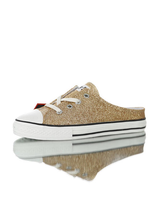 新品💓小红书爆款🔥男女鞋 日产限定，经典鞋型进行“变身” 19SS Converse All Star Mule Slip OX经典明星系列休闲一脚蹬懒人半拖板鞋“颗粒特闪粉锡箔银”5GL198 商品图3