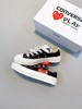 Converse x CDG PLAY X CHANEL 三方联名，匡威以最大幅度跳跃性和香奈儿高端品牌再加爱心[爱心] 川久保龄三方联名，香奈儿仅仅提供了一条米色印红字+一条红色印米字的鞋带， 商品缩略图3